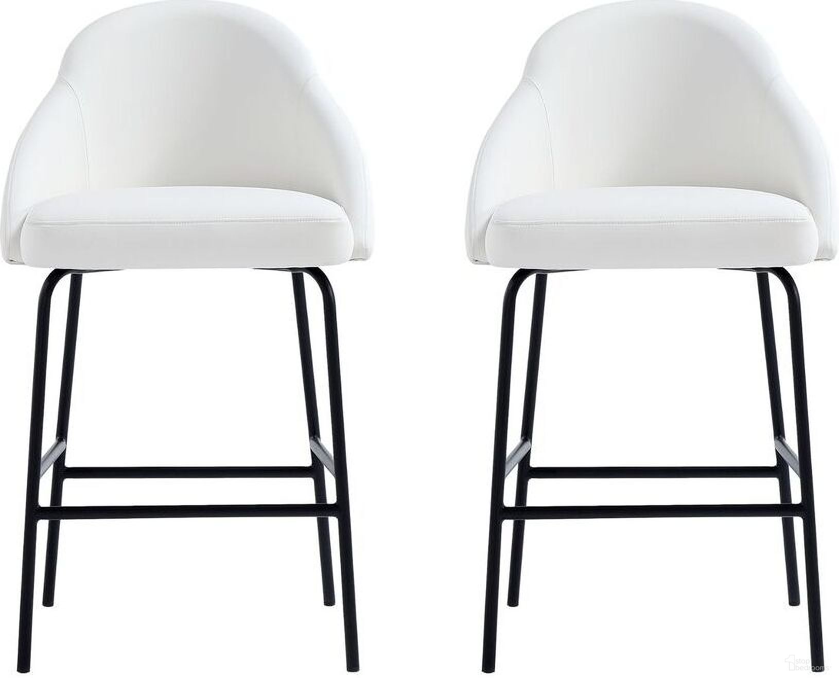 The appearance of Gracie Counter Stool Set of 2 In White and Black designed by Manhattan Comfort in the modern / contemporary interior design. This white and black piece of furniture was selected by 1StopBedrooms from Gracie Collection to add a touch of cosiness and style into your home. Sku: CS019-BWH;CS019-BWH. Material: Steel.