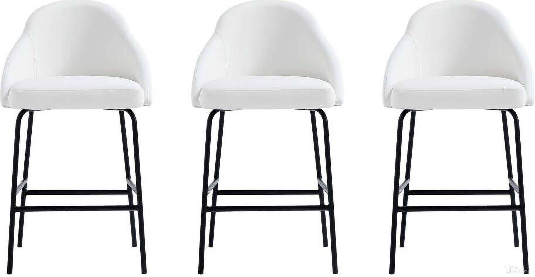 The appearance of Gracie Counter Stool Set of 3 In White and Black designed by Manhattan Comfort in the modern / contemporary interior design. This white and black piece of furniture was selected by 1StopBedrooms from Gracie Collection to add a touch of cosiness and style into your home. Sku: CS019-BWH;CS019-BWH;CS019-BWH. Material: Steel.
