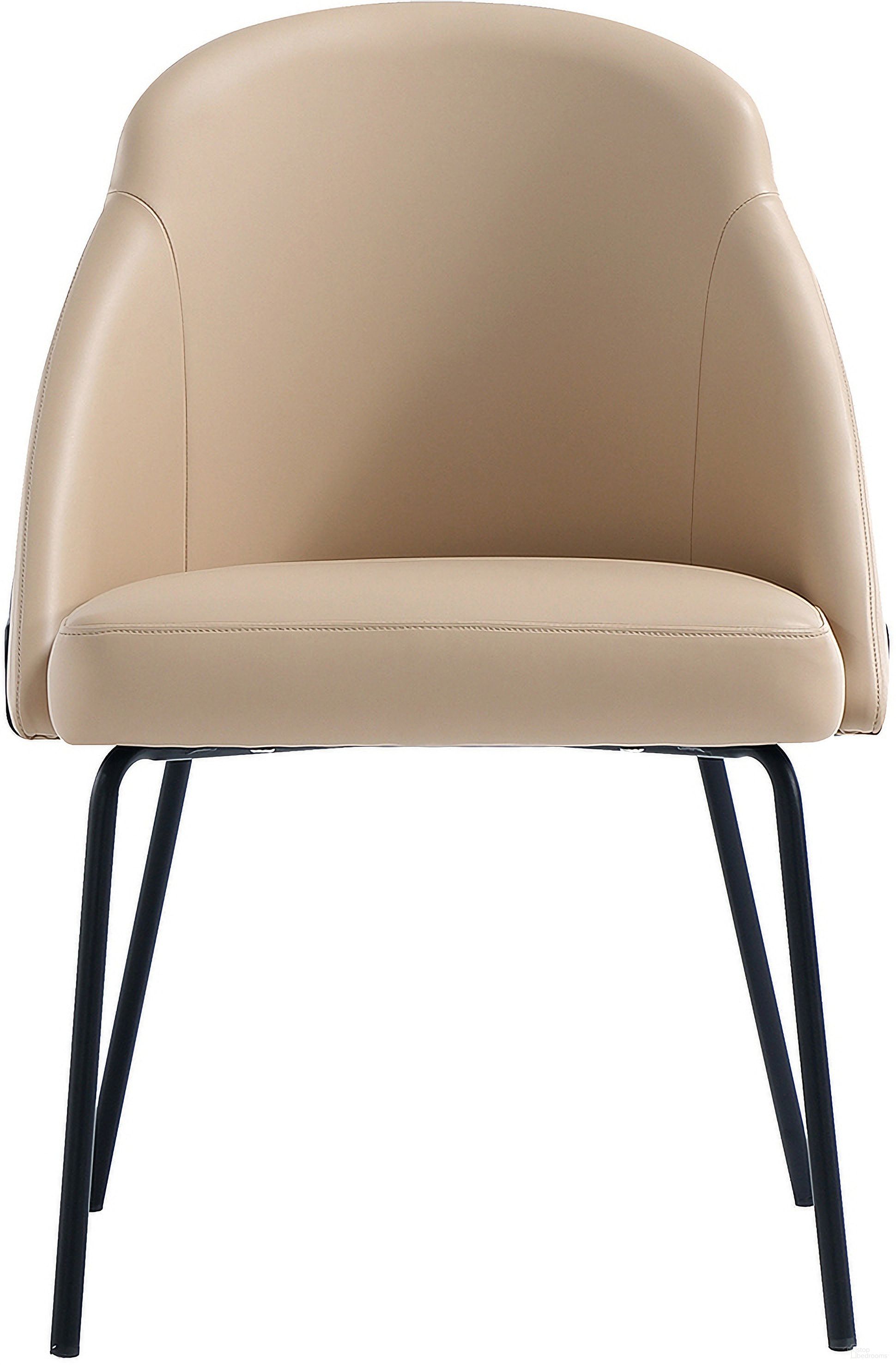 The appearance of Gracie Dining Chair In Tan and Black designed by Manhattan Comfort in the modern / contemporary interior design. This black and tan piece of furniture  was selected by 1StopBedrooms from Gracie Collection to add a touch of cosiness and style into your home. Sku: DC100-BTN. Material: Steel. Chair Type: Side Chair.