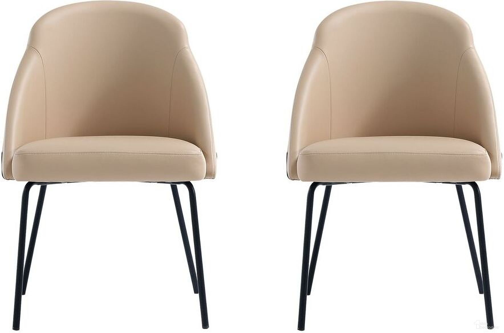 The appearance of Gracie Dining Chair Set of 2 In Tan and Black designed by Manhattan Comfort in the modern / contemporary interior design. This black and tan piece of furniture was selected by 1StopBedrooms from Gracie Collection to add a touch of cosiness and style into your home. Sku: DC100-BTN;DC100-BTN. Material: Steel. Chair Type: Side Chair.