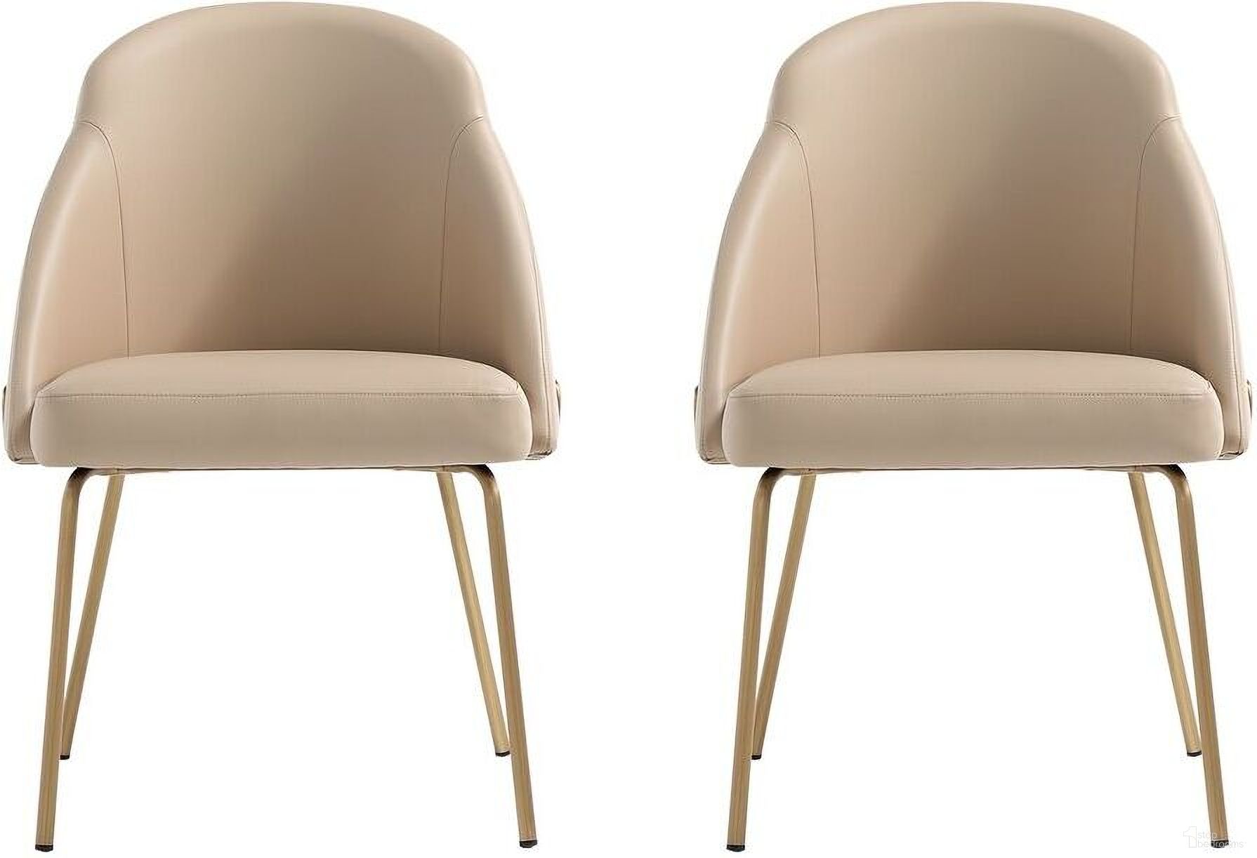 The appearance of Gracie Dining Chair Set of 2 In Tan and Gold designed by Manhattan Comfort in the modern / contemporary interior design. This tan and gold piece of furniture was selected by 1StopBedrooms from Gracie Collection to add a touch of cosiness and style into your home. Sku: DC100-GTN;DC100-GTN. Material: Steel. Chair Type: Side Chair.