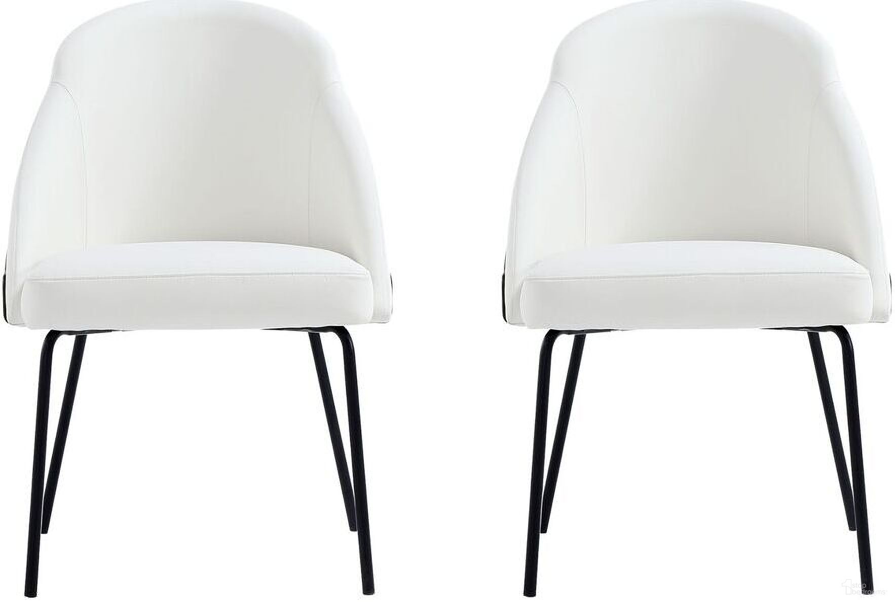 The appearance of Gracie Dining Chair Set of 2 In White and Black designed by Manhattan Comfort in the modern / contemporary interior design. This white and black piece of furniture was selected by 1StopBedrooms from Gracie Collection to add a touch of cosiness and style into your home. Sku: DC100-BWH;DC100-BWH. Material: Steel. Chair Type: Side Chair.
