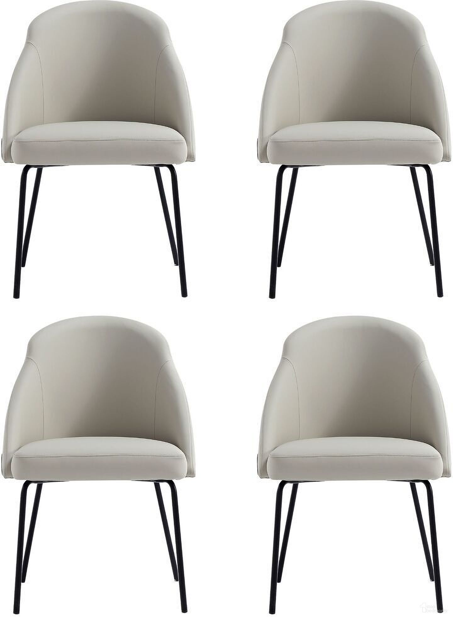 The appearance of Gracie Dining Chair Set of 4 In Stone and Black designed by Manhattan Comfort in the modern / contemporary interior design. This stone/black piece of furniture was selected by 1StopBedrooms from Gracie Collection to add a touch of cosiness and style into your home. Sku: DC100-BST;DC100-BST;DC100-BST;DC100-BST. Material: Steel. Chair Type: Side Chair.