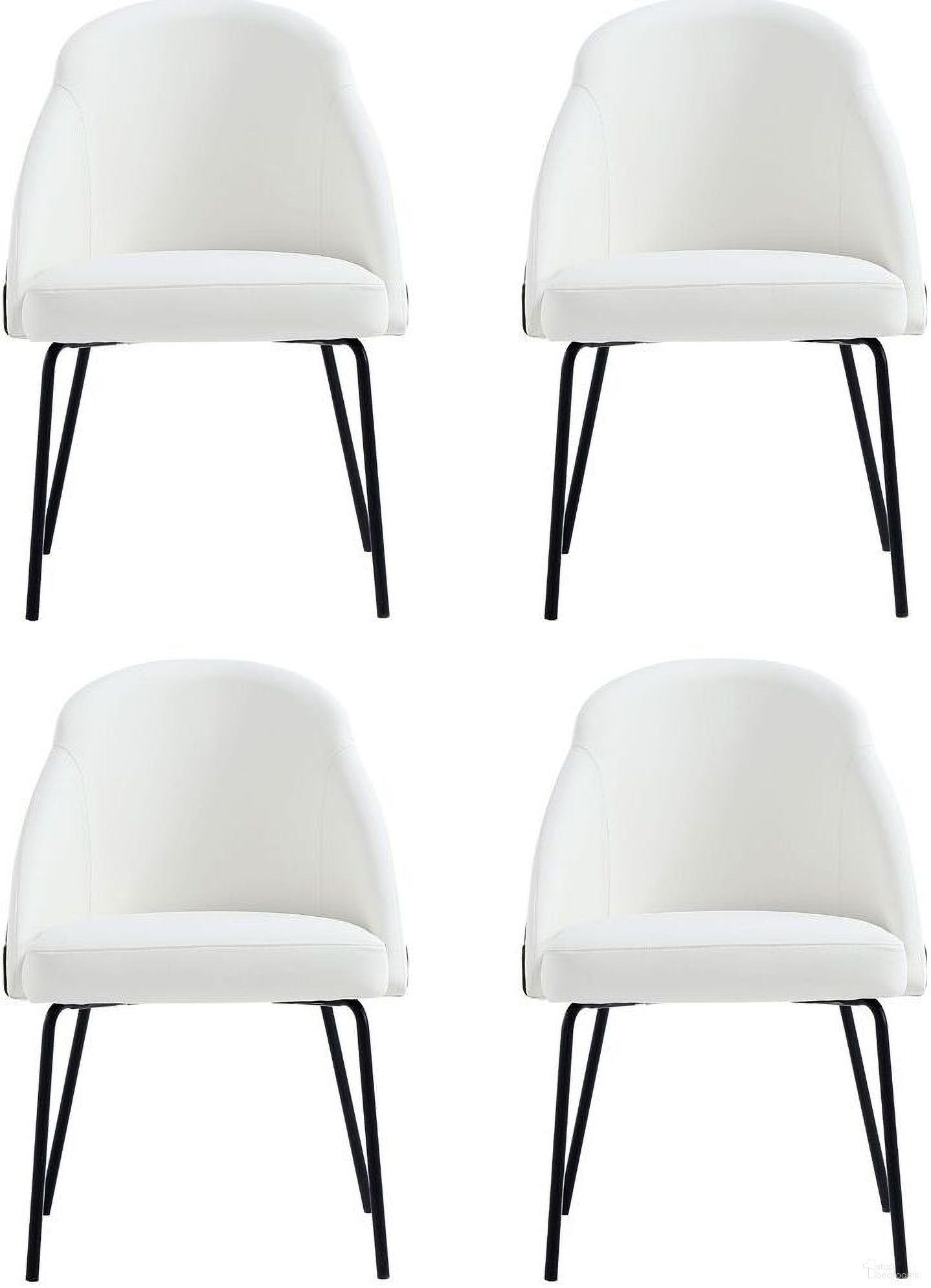 The appearance of Gracie Dining Chair Set of 4 In White and Black designed by Manhattan Comfort in the modern / contemporary interior design. This white and black piece of furniture was selected by 1StopBedrooms from Gracie Collection to add a touch of cosiness and style into your home. Sku: DC100-BWH;DC100-BWH;DC100-BWH;DC100-BWH. Material: Steel. Chair Type: Side Chair.
