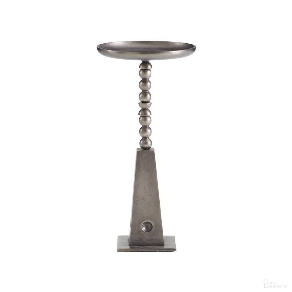The appearance of Grady Accent Table In Vintage Nickel designed by Arteriors in the industrial interior design. This vintage nickel piece of furniture  was selected by 1StopBedrooms from Grady Collection to add a touch of cosiness and style into your home. Sku: FAI17. Material: Aluminum.
