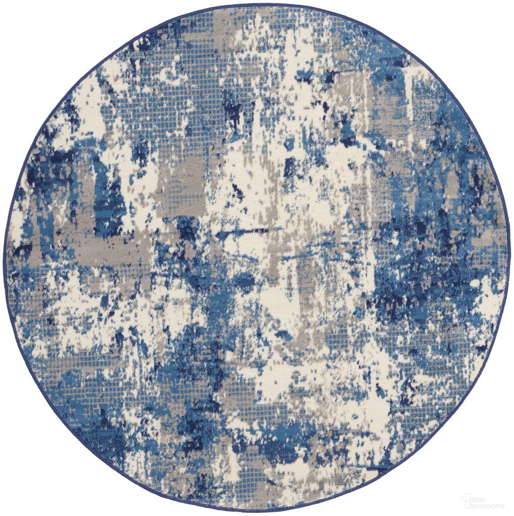 The appearance of Grafix 5'3" x 5'3" Round Indoor Rug In Navy Blue designed by Nourison in the modern / contemporary interior design. This navy blue piece of furniture was selected by 1StopBedrooms from Grafix Collection to add a touch of cosiness and style into your home. Sku: 99446986979. Material: Polypropylene.