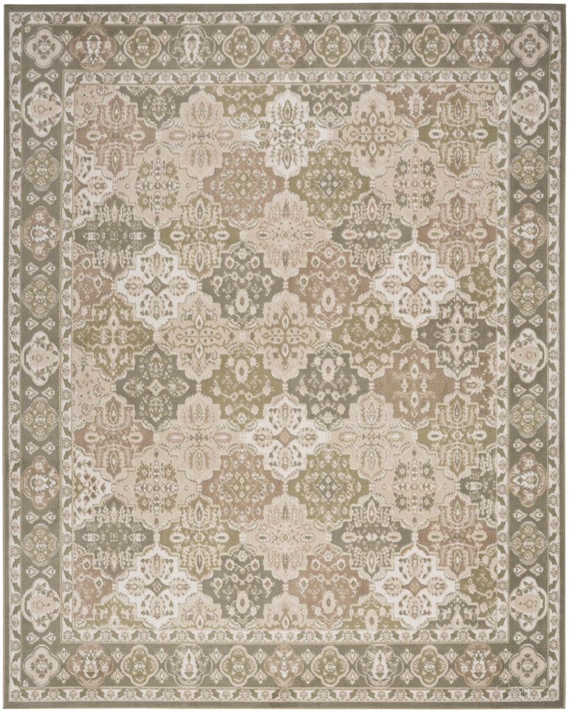 The appearance of Grafix 5'3" x 7'3" Indoor Rug In Green designed by Nourison in the rustic / southwestern interior design. This green piece of furniture was selected by 1StopBedrooms from Grafix Collection to add a touch of cosiness and style into your home. Sku: 99446935915. Material: Polypropylene.