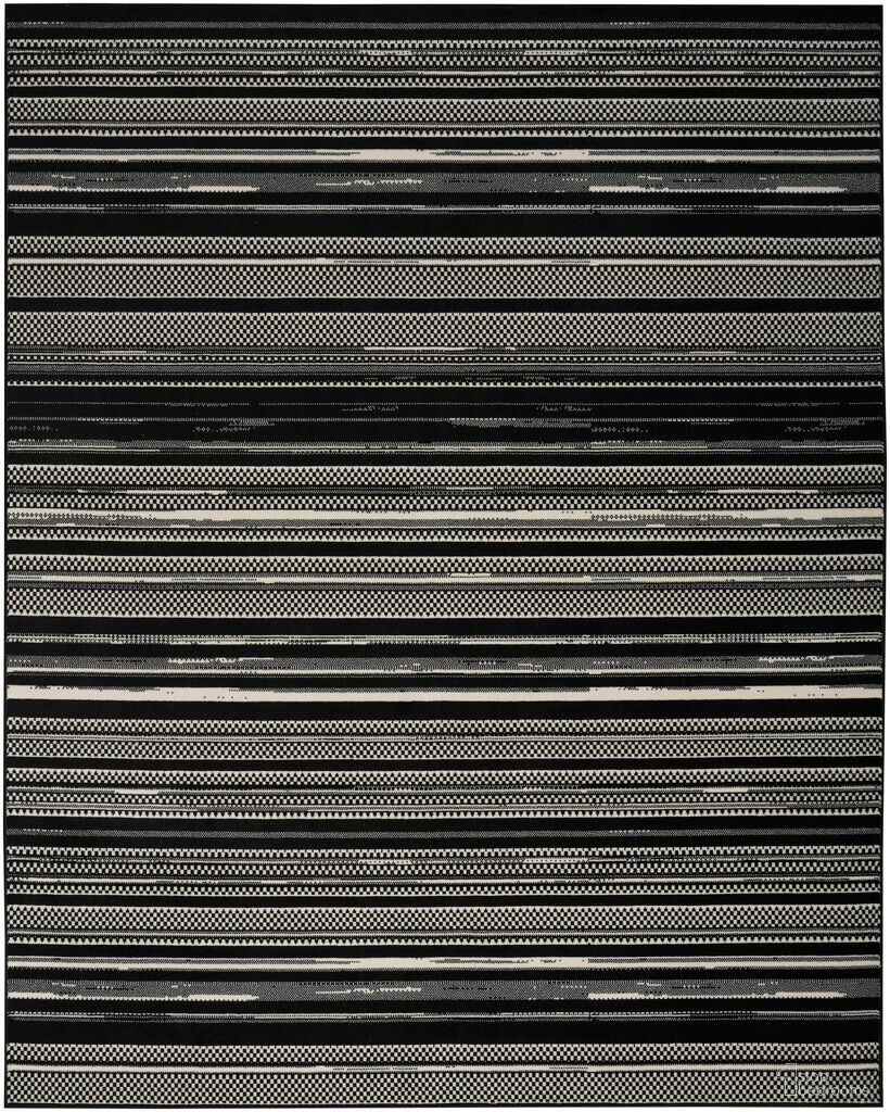 The appearance of Grafix 7'10" x 9'10" Indoor Rug In Black White designed by Nourison in the modern / contemporary interior design. This black white piece of furniture  was selected by 1StopBedrooms from Grafix Collection to add a touch of cosiness and style into your home. Sku: 99446907158. Material: Polypropylene.