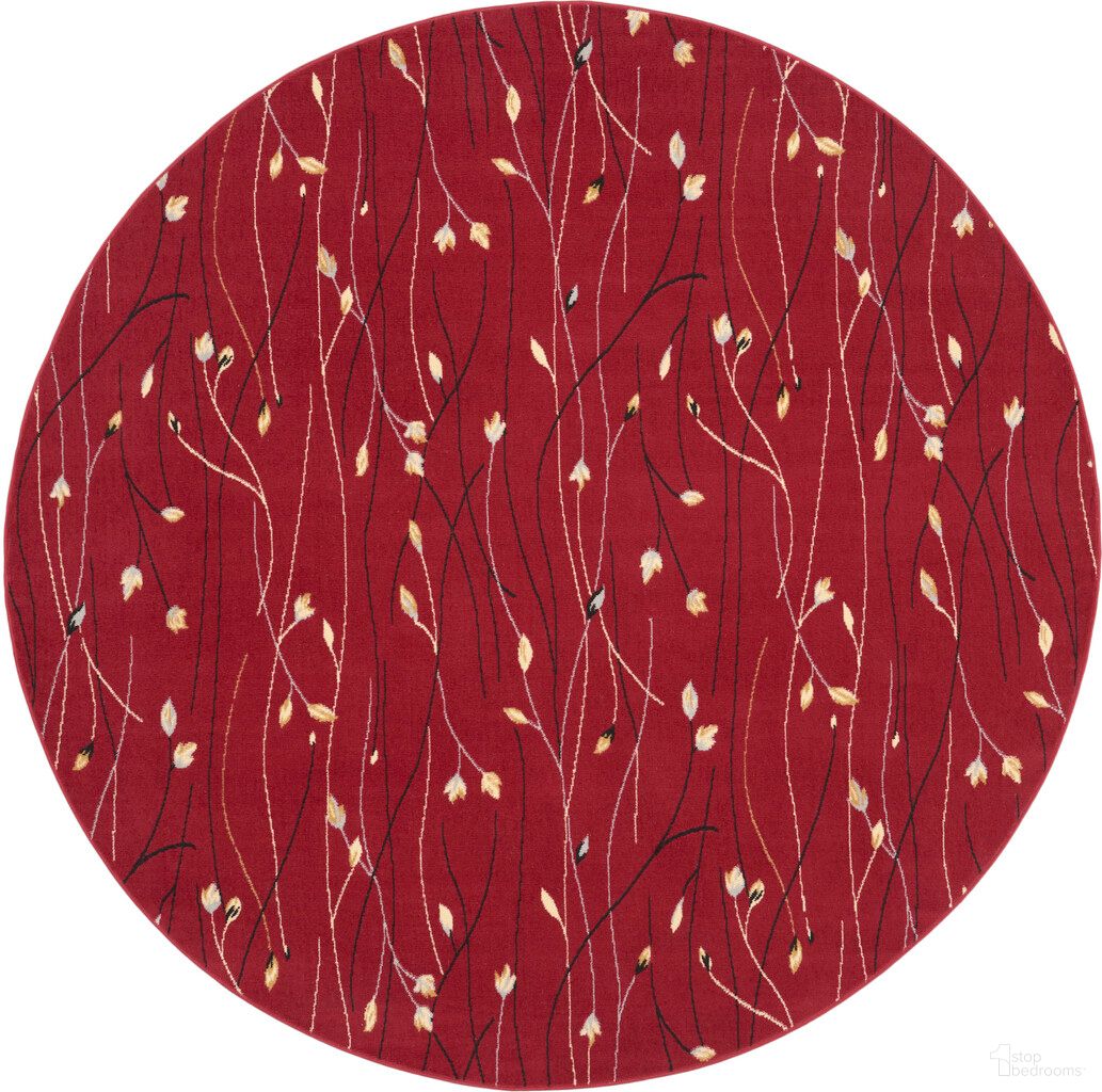 The appearance of Grafix 8' x 8' Round Indoor Rug In Red designed by Nourison in the modern / contemporary interior design. This red piece of furniture  was selected by 1StopBedrooms from Grafix Collection to add a touch of cosiness and style into your home. Sku: 99446810397. Material: Polypropylene.