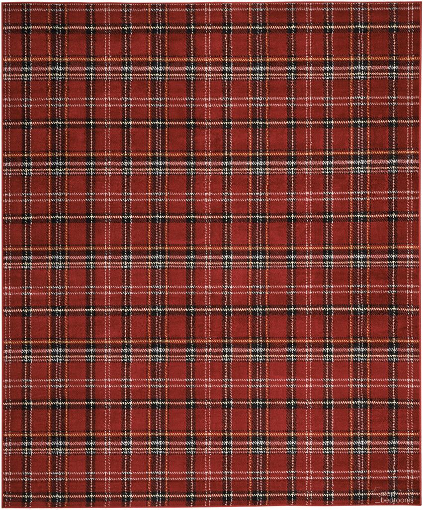 The appearance of Grafix 9' x 12' Indoor Rug In Red designed by Nourison in the country / farmhouse interior design. This red piece of furniture  was selected by 1StopBedrooms from Grafix Collection to add a touch of cosiness and style into your home. Sku: 99446963192. Material: Polypropylene.