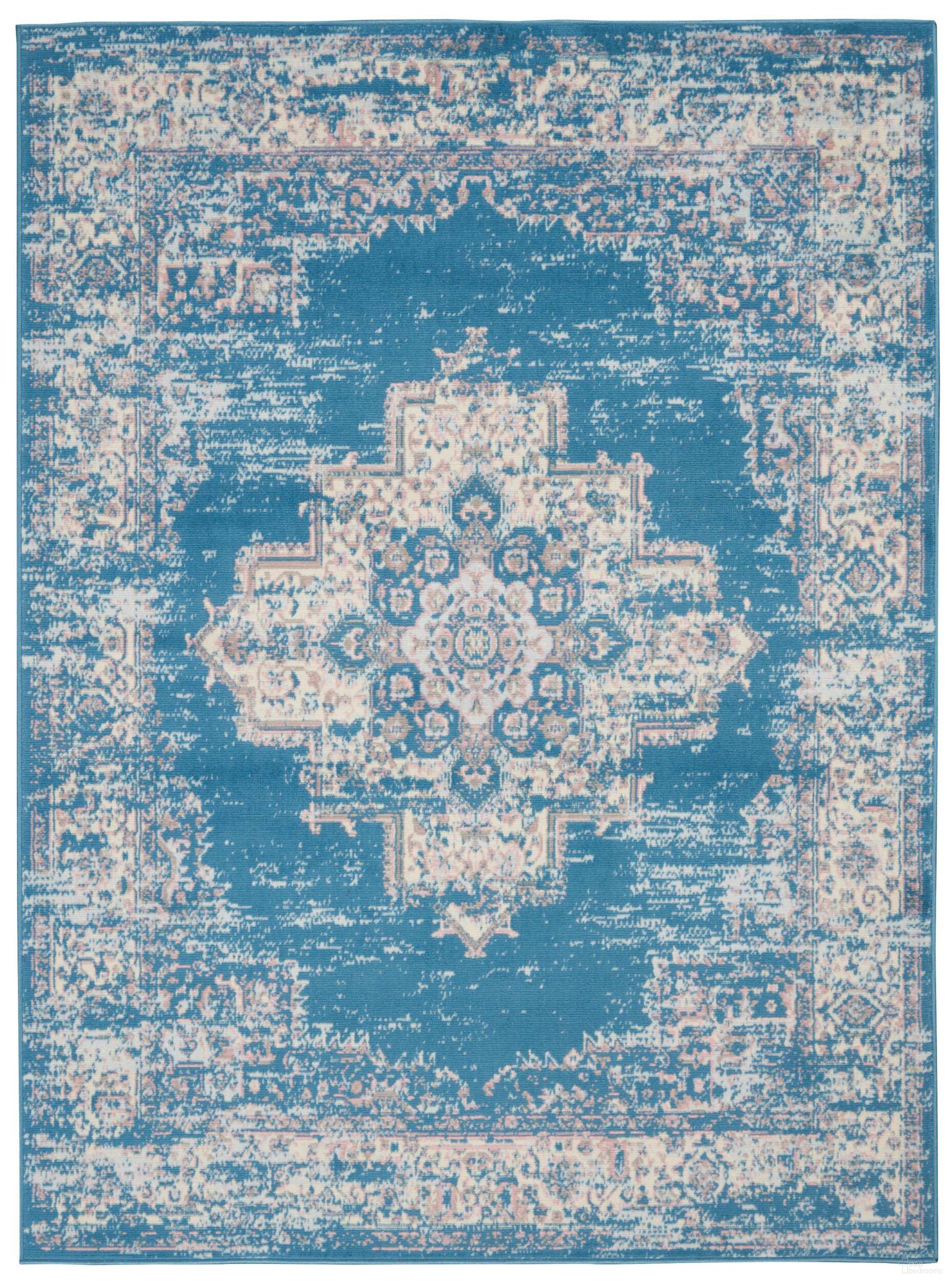 The appearance of Grafix Blue 3'9" x 5'9" Area Rug designed by Nourison in the transitional interior design. This blue piece of furniture was selected by 1StopBedrooms from Grafix Collection to add a touch of cosiness and style into your home. Sku: 99446481535. Material: Polypropylene.