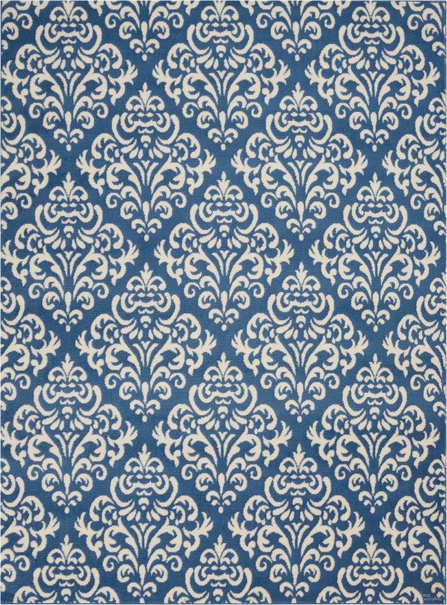 The appearance of Grafix Blue 5'3" x 7'3" Area Rug designed by Nourison in the transitional interior design. This blue piece of furniture was selected by 1StopBedrooms from Grafix Collection to add a touch of cosiness and style into your home. Sku: 99446411648. Material: Polypropylene.
