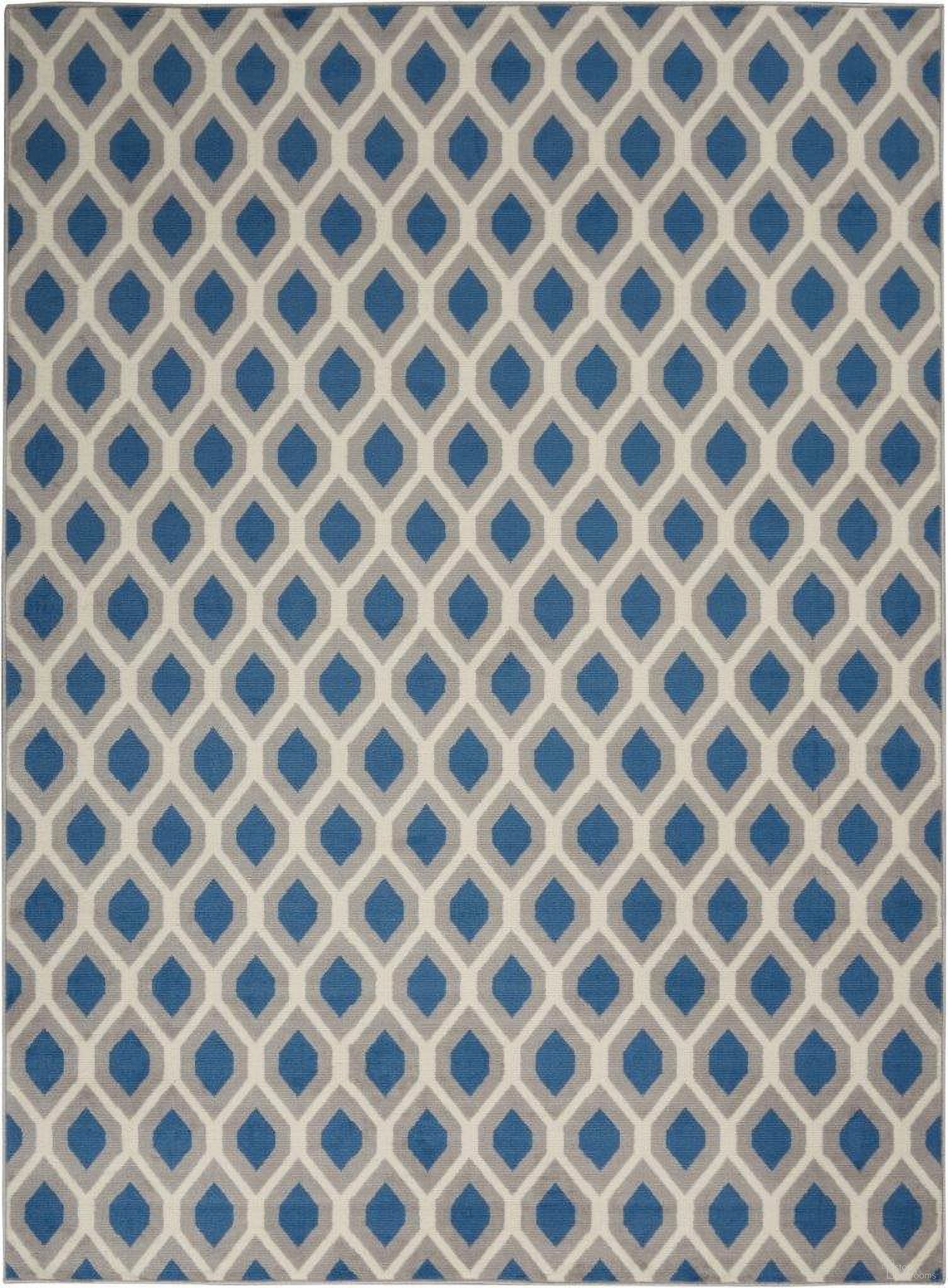 The appearance of Grafix Blue 5'3" x 7'3" Area Rug designed by Nourison in the modern / contemporary interior design. This blue piece of furniture was selected by 1StopBedrooms from Grafix Collection to add a touch of cosiness and style into your home. Sku: 99446412096. Material: Polypropylene.