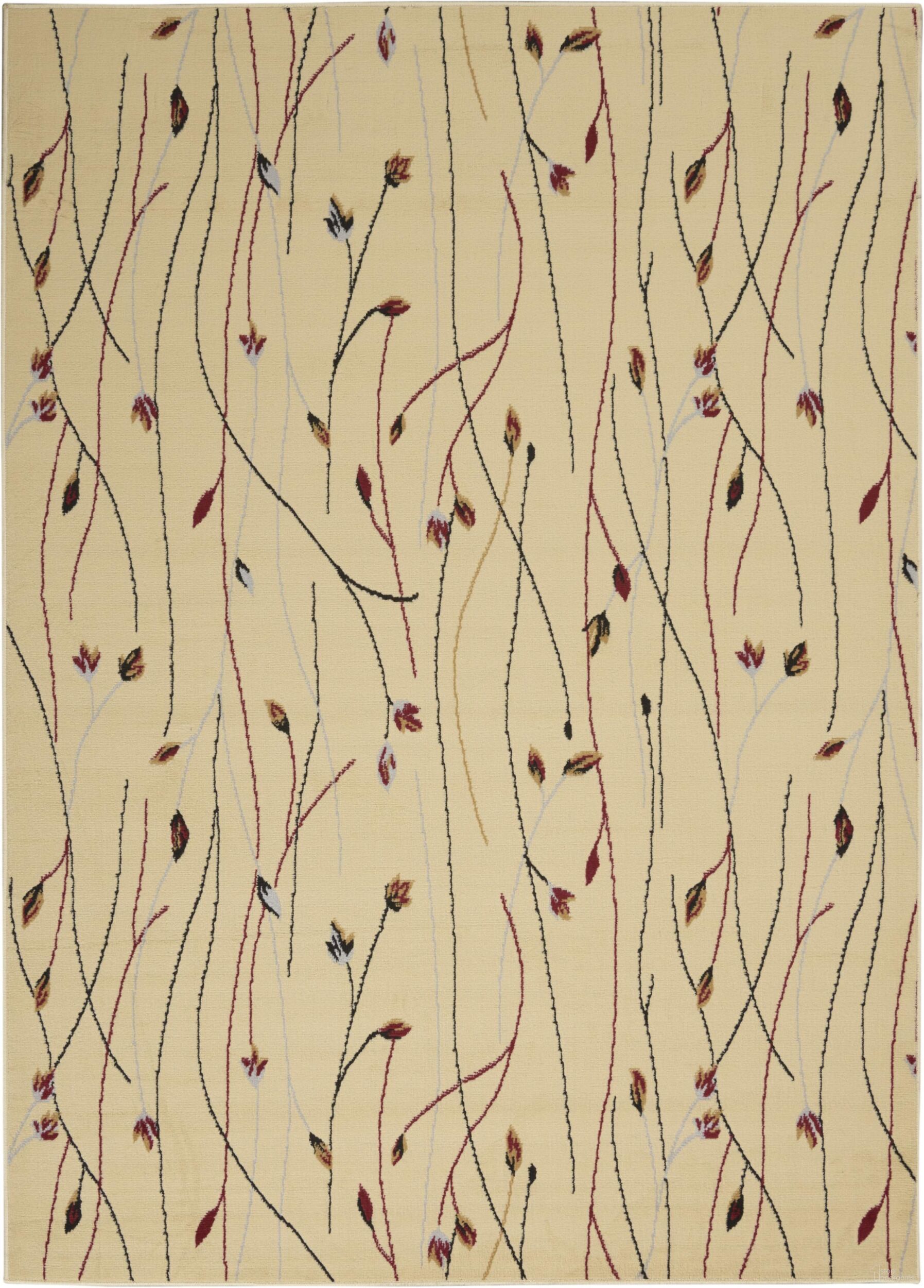 Grafix Cream 5'3" x 7'3" Contemporary Area Rug