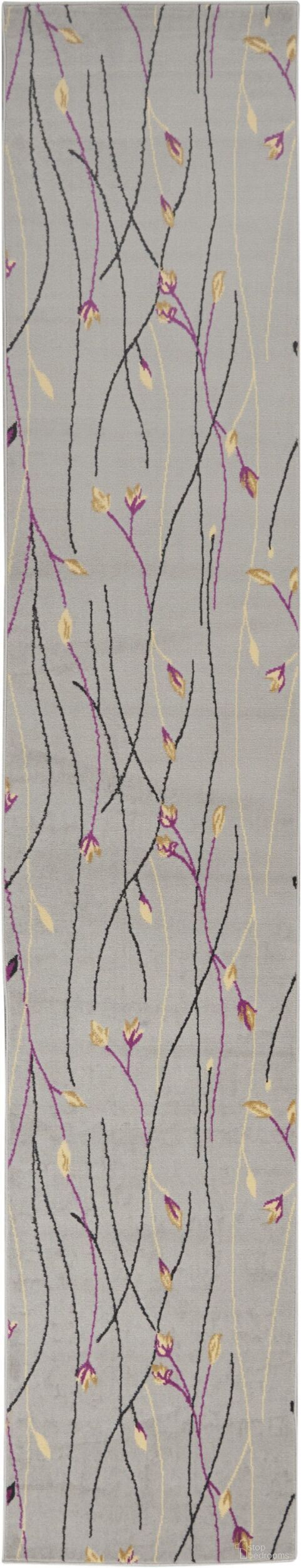 The appearance of Grafix Grey 2'3" x 10' Runner Contemporary Area Rug designed by Nourison in the modern / contemporary interior design. This grey piece of furniture was selected by 1StopBedrooms from Grafix Collection to add a touch of cosiness and style into your home. Sku: 99446728470. Material: Polypropylene.