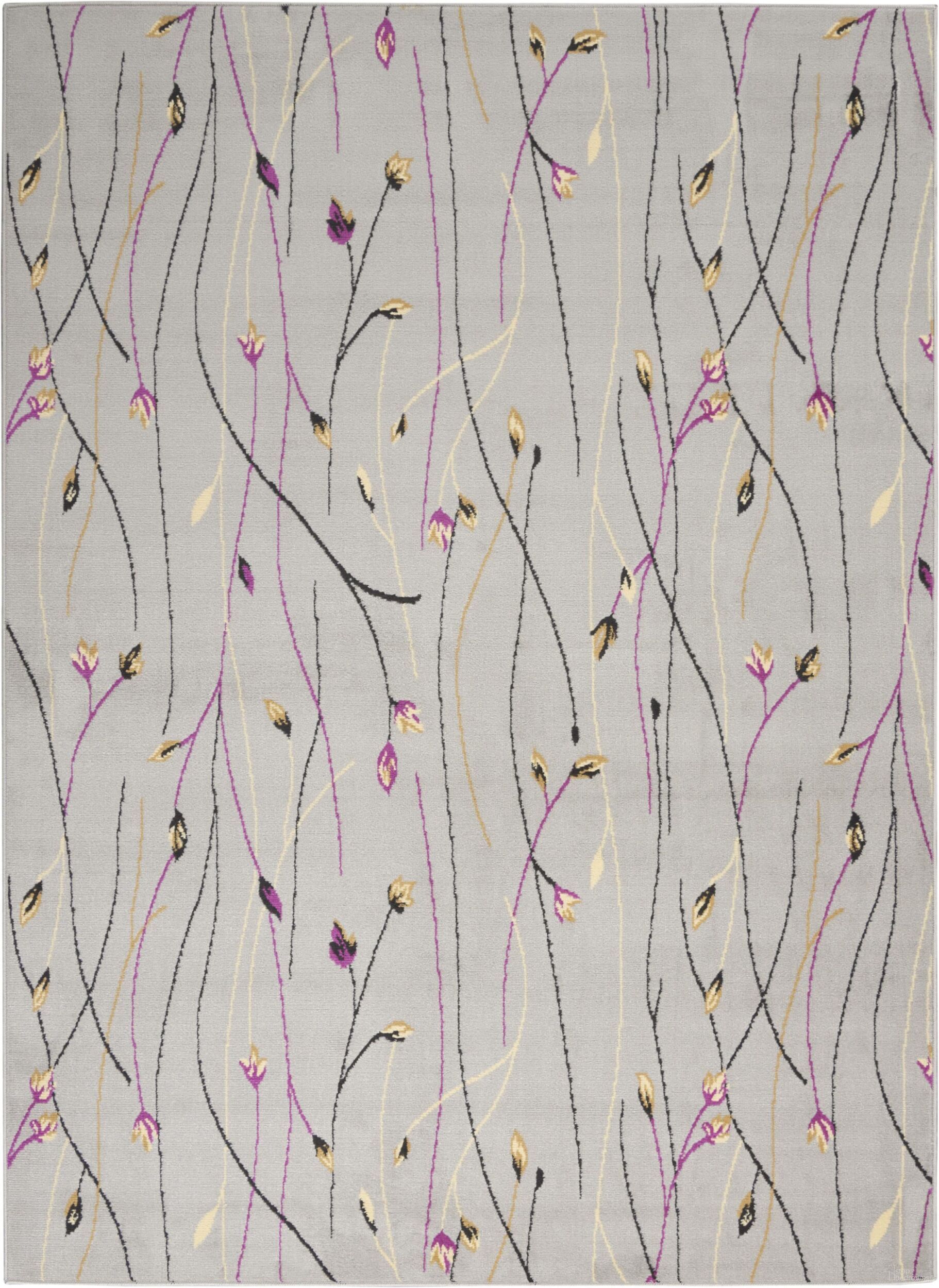 Grafix Grey 5'3" x 7'3" Contemporary Area Rug