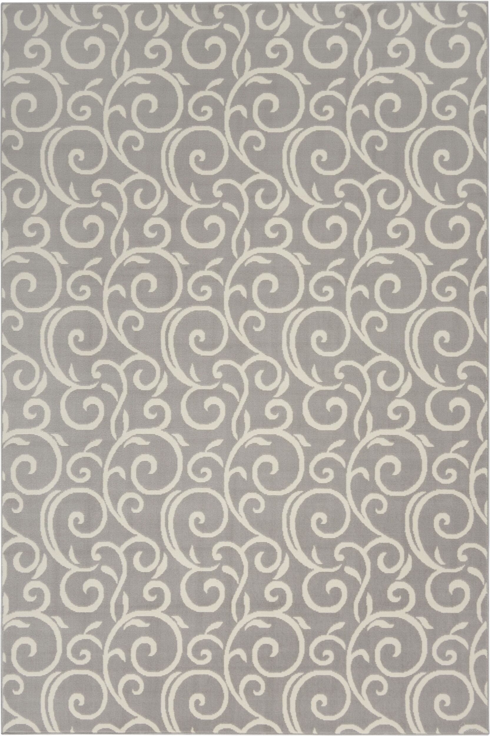 The appearance of Grafix Grey 5'3" x 7'3" Contemporary Area Rug designed by Nourison in the modern / contemporary interior design. This grey piece of furniture  was selected by 1StopBedrooms from Grafix Collection to add a touch of cosiness and style into your home. Sku: 99446411921. Material: Polypropylene.