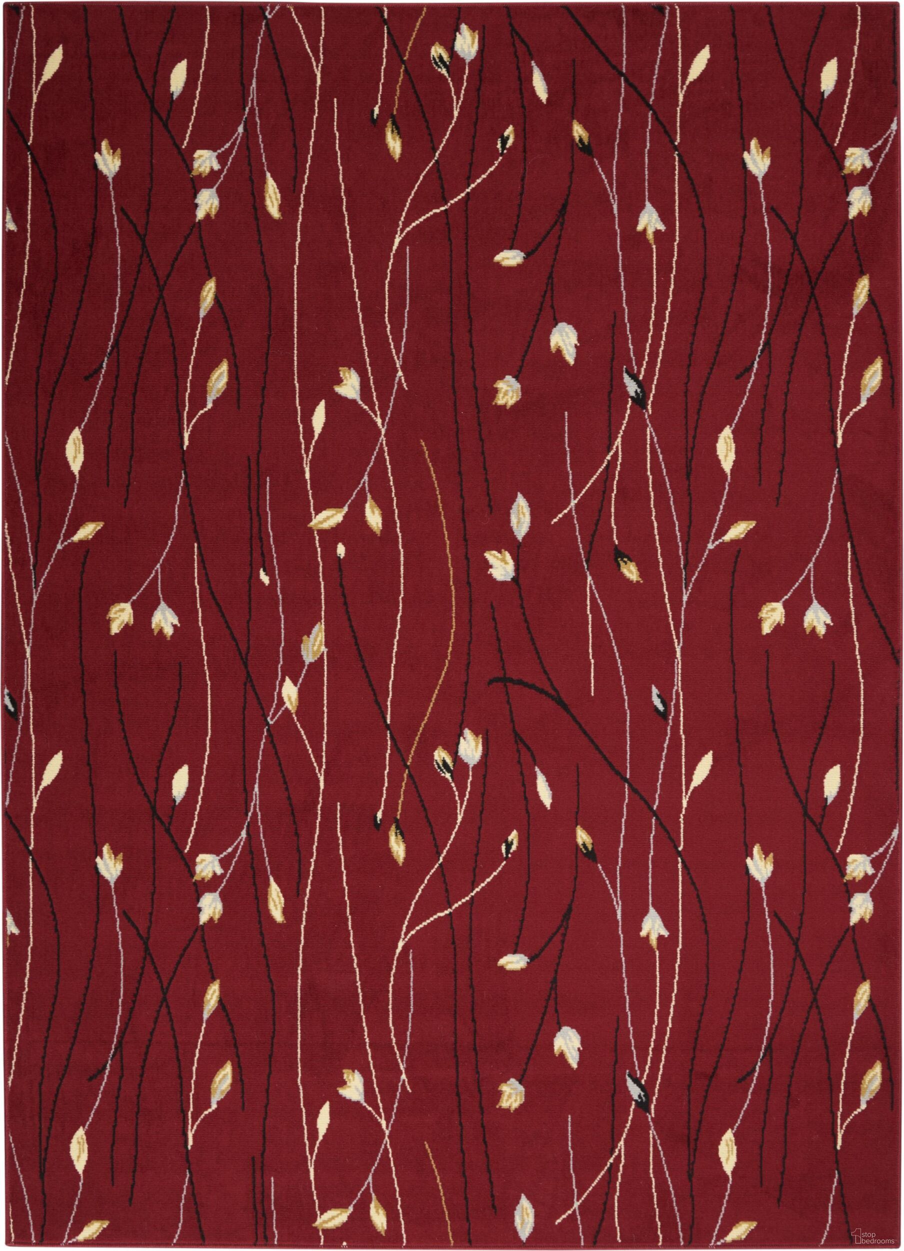 The appearance of Grafix Red 5'3" x 7'3" Contemporary Area Rug designed by Nourison in the modern / contemporary interior design. This red piece of furniture was selected by 1StopBedrooms from Grafix Collection to add a touch of cosiness and style into your home. Sku: 99446395207. Material: Polypropylene.