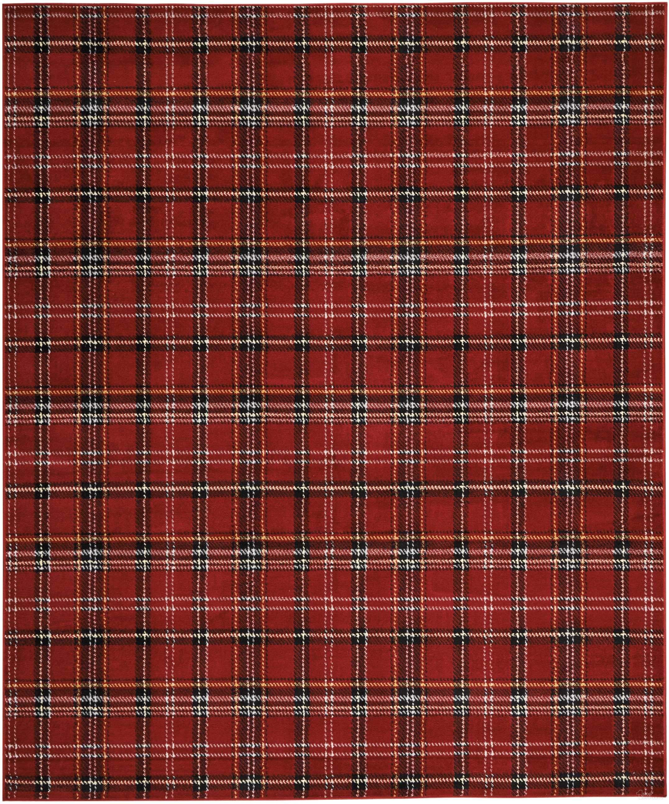 Grafix Red 7'10" x 9'10" Rustic Area Rug