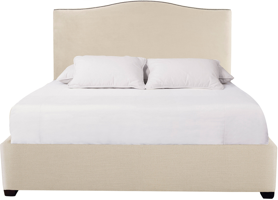 Graham Fabric King Panel Bed In Espresso by Bernhardt 1StopBedrooms