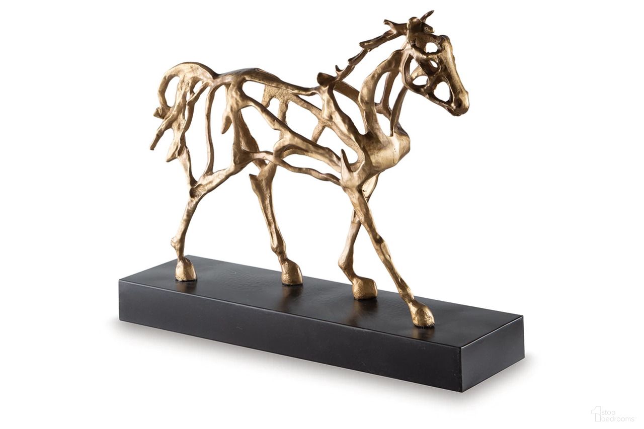 The appearance of Grainville Sculpture In Antique Gold designed by Signature Design by Ashley in the transitional interior design. This antique gold piece of furniture was selected by 1StopBedrooms from Grainville Collection to add a touch of cosiness and style into your home. Sku: A2000774. Material: Metal.