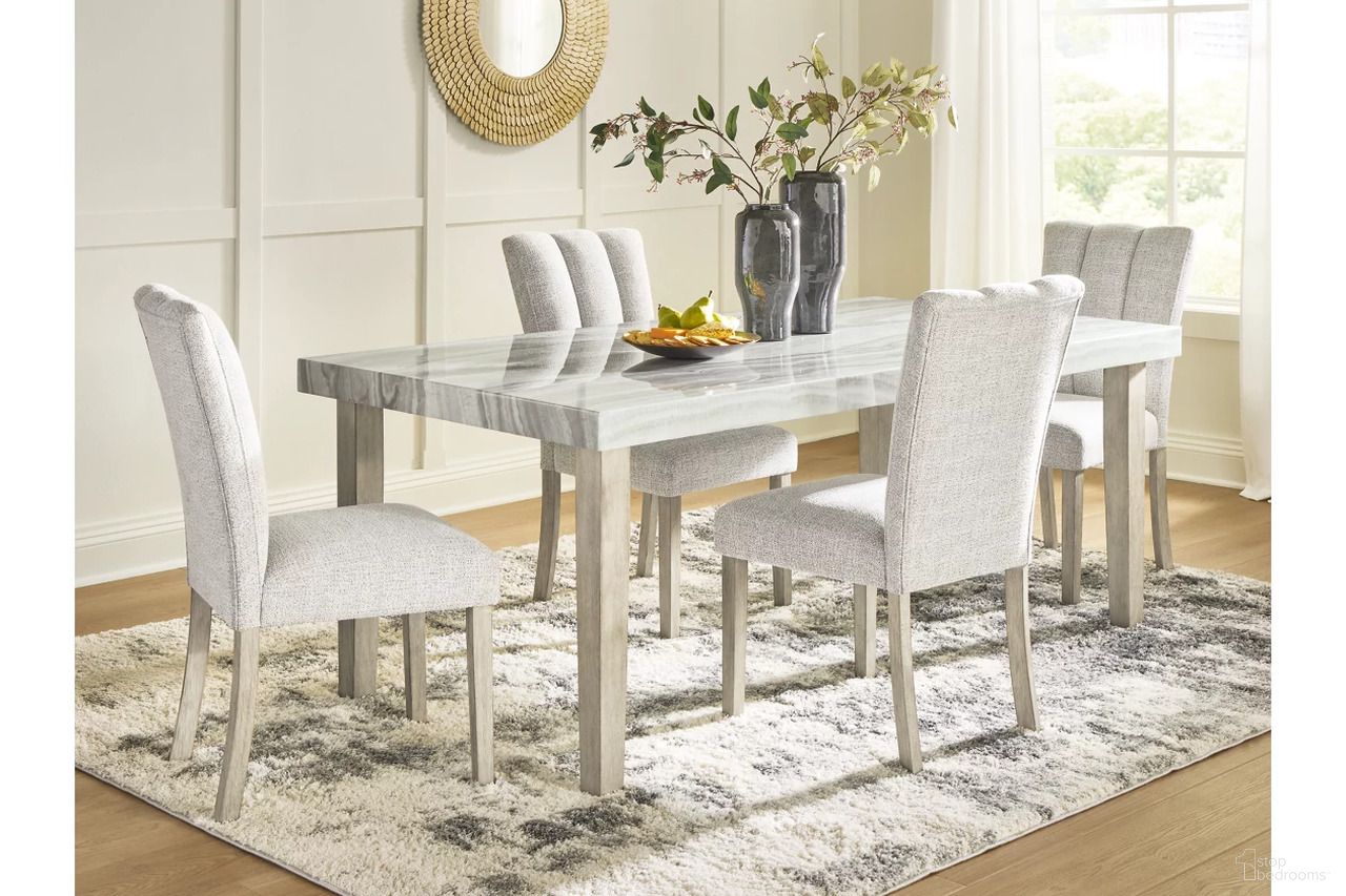 The appearance of Grallegen Dining Room Set In Bisque designed by Signature Design by Ashley in the modern / contemporary interior design. This bisque piece of furniture  was selected by 1StopBedrooms from Grallegen Collection to add a touch of cosiness and style into your home. Sku: NCD575-25;NCD575-01;NCD575-01. Material: Wood.