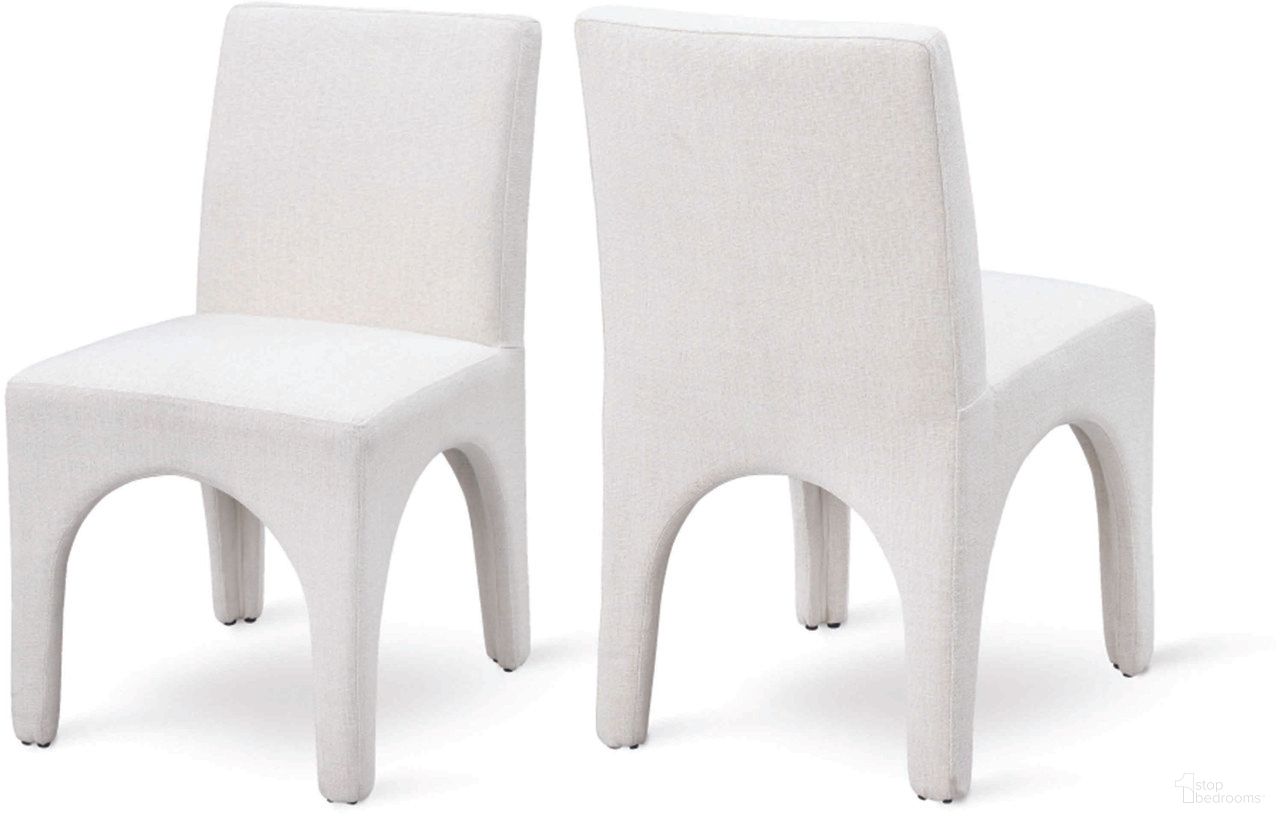 The appearance of Gramercy Linen Textured Fabric Dining Chair Set of 2 In Cream designed by Meridian in the modern / contemporary interior design. This cream piece of furniture was selected by 1StopBedrooms from Gramercy Collection to add a touch of cosiness and style into your home. Sku: 753Cream-C. Material: Wood. Chair Type: Side Chair.