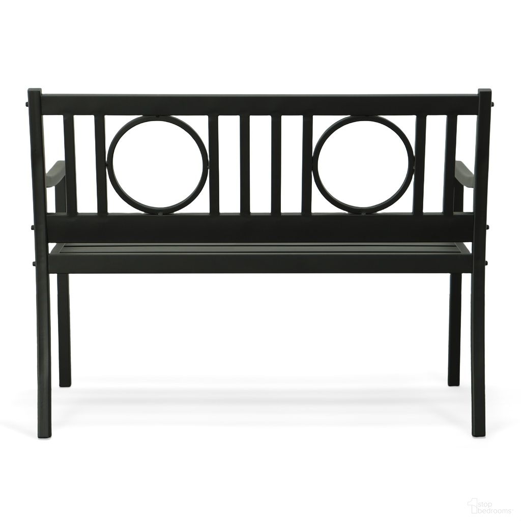 The appearance of Gramercy Outdoor Bench In Black designed by Carolina Living in the modern / contemporary interior design. This black piece of furniture was selected by 1StopBedrooms from Grammercy Collection to add a touch of cosiness and style into your home. Sku: MBN4735-BLK. Material: Steel.