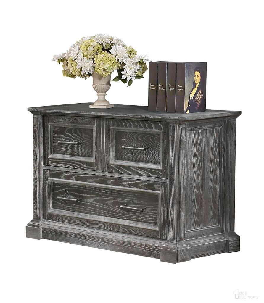 The appearance of Gramercy Park Vintage Burnished Smoke Lateral File designed by Parker House in the transitional interior design. This gray piece of furniture was selected by 1StopBedrooms from Gramercy Park Collection to add a touch of cosiness and style into your home. Sku: GRAM#9075. Material: Wood.