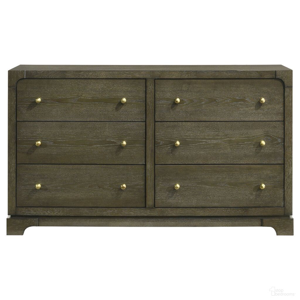 The appearance of Gran Park 6-Drawer Dresser Cabinet In Dark Cocoa designed by Coaster in the modern / contemporary interior design. This dark cocoa piece of furniture was selected by 1StopBedrooms from Gran Park Collection to add a touch of cosiness and style into your home. Sku: 224933. Material: MDF.