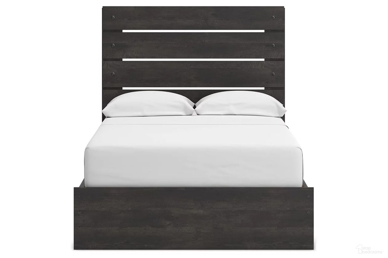 The appearance of Granaport Full Panel Bed with Storage In Dark Gray designed by Signature Design by Ashley in the transitional interior design. This dark gray piece of furniture was selected by 1StopBedrooms from Granaport Collection to add a touch of cosiness and style into your home. Sku: B100-12;NCB2108-50;NCB2108-50;NCB2108-55. Bed Type: Panel Bed. Material: Wood. Bed Size: Full.