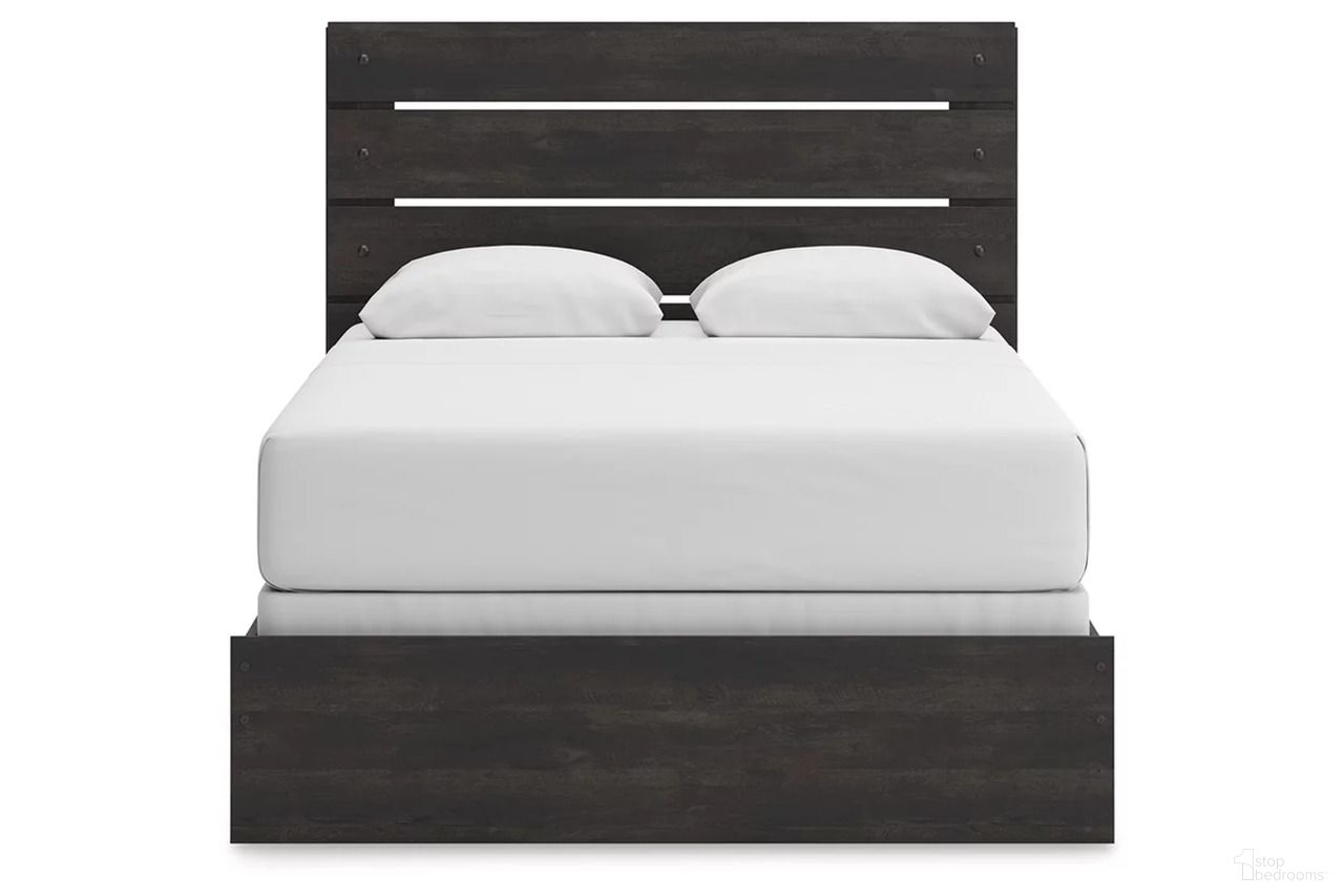 The appearance of Granaport Queen Panel Bed In Dark Gray designed by Signature Design by Ashley in the transitional interior design. This dark gray piece of furniture was selected by 1StopBedrooms from Granaport Collection to add a touch of cosiness and style into your home. Sku: NCB2108-71;NCB2108-96. Bed Type: Panel Bed. Material: Wood. Bed Size: Queen.