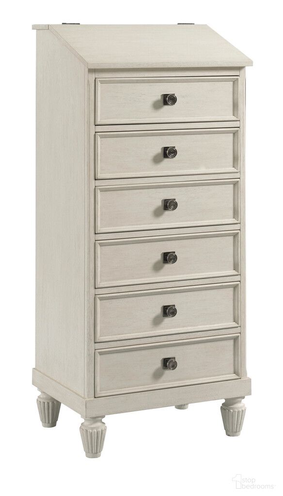 The appearance of Grand Bay Rockport Semainier In Egret designed by American Drew in the interior design. This egret piece of furniture was selected by 1StopBedrooms from Grand Bay Collection to add a touch of cosiness and style into your home. Sku: 016-225. Material: Wood.