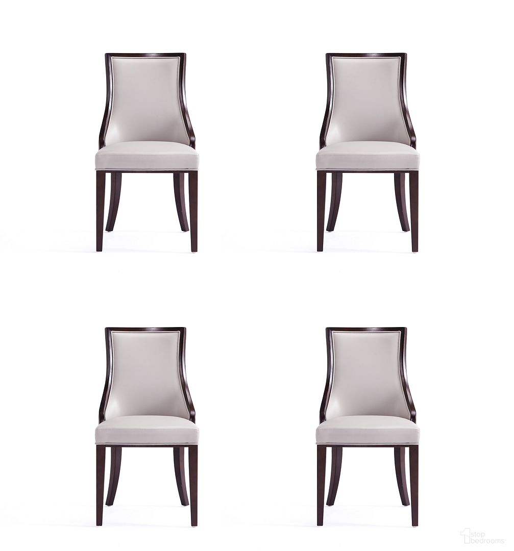 The appearance of Grand Dining Chair Set of 4 In Light Grey designed by Manhattan Comfort in the traditional interior design. This grey piece of furniture was selected by 1StopBedrooms from Grand Collection to add a touch of cosiness and style into your home. Sku: DC048-LG;DC048-LG. Material: Wood. Chair Type: Side Chair.