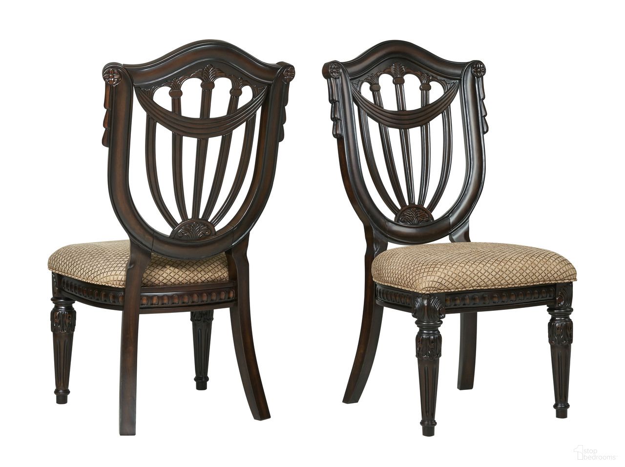 The appearance of Grand Estates Dining Side Chair Set of 2 in Cinnamon and Weathered Black designed by FD Home in the traditional interior design. This cinnamon and weathered black piece of furniture was selected by 1StopBedrooms from Grand Estates Collection to add a touch of cosiness and style into your home. Sku: C4202-01. Material: Poplar Solid. Chair Type: Side Chair.