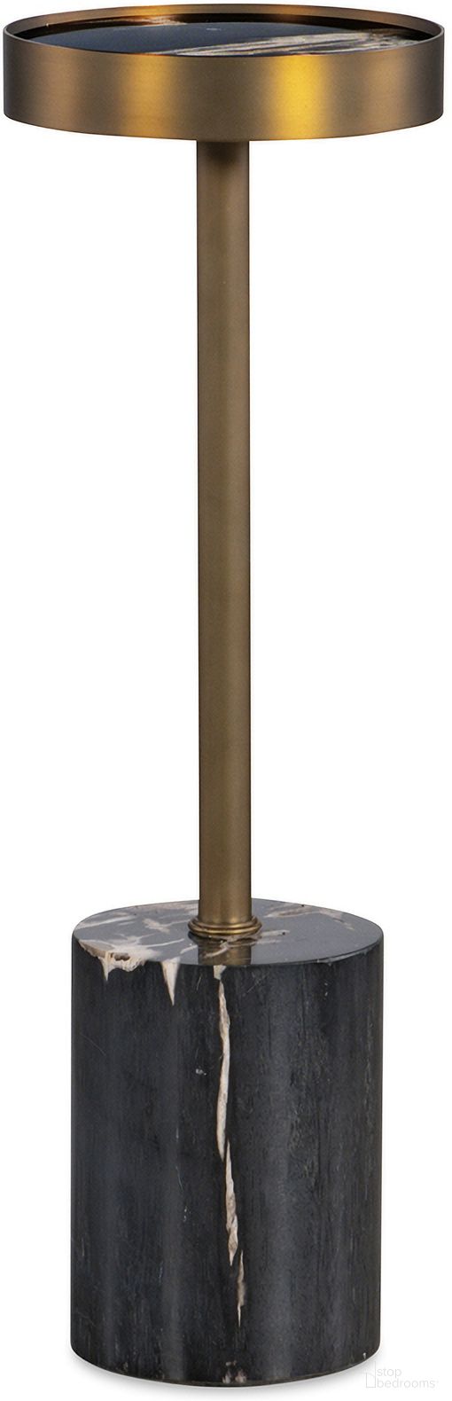 The appearance of Grand Tour Furniture Acme Petrified Dark Wood Drinks Table In Black designed by Century Furniture in the modern / contemporary interior design. This black piece of furniture  was selected by 1StopBedrooms from Grand Tour Furniture Collection to add a touch of cosiness and style into your home. Sku: SF6320-V1. Material: Petrified Wood.