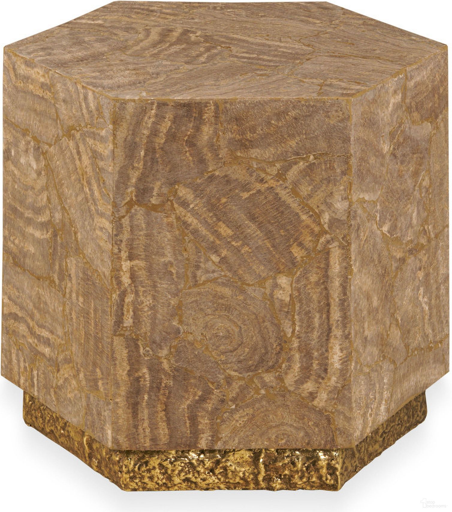 The appearance of Grand Tour Furniture Aidan Hexagon Accent Table In Brown designed by Century Furniture in the modern / contemporary interior design. This brown piece of furniture was selected by 1StopBedrooms from Grand Tour Furniture Collection to add a touch of cosiness and style into your home. Sku: SF6214. Material: Travertine.