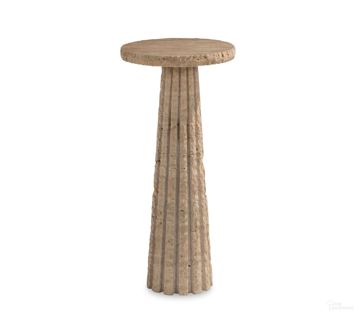 Grand Tour Furniture Barco Accent Table In Travertine
