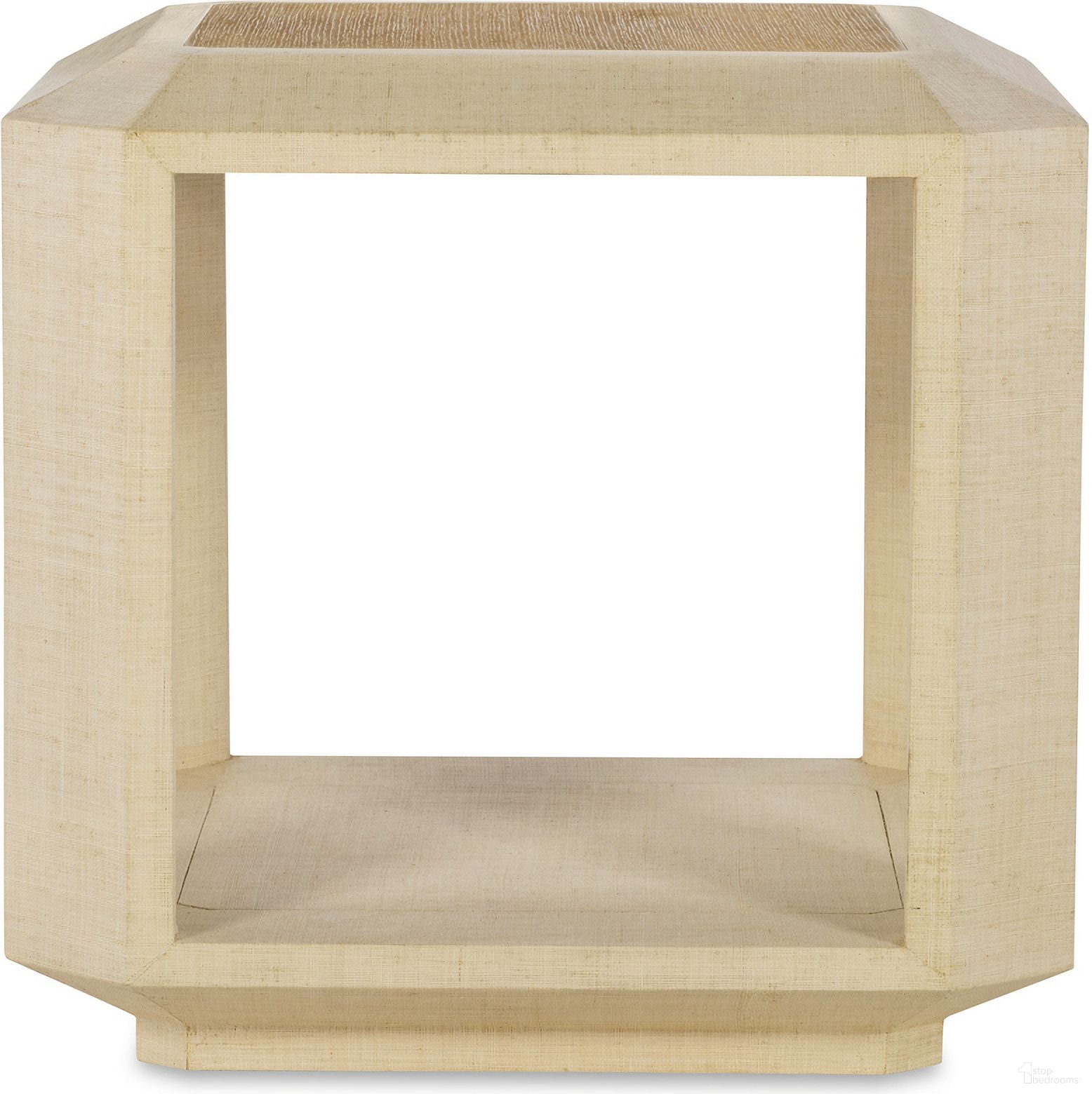 The appearance of Grand Tour Furniture Randolph End Table In Cream designed by Century Furniture in the transitional interior design. This cream piece of furniture  was selected by 1StopBedrooms from Grand Tour Furniture Collection to add a touch of cosiness and style into your home. Sku: SF6276. Material: Raffia.