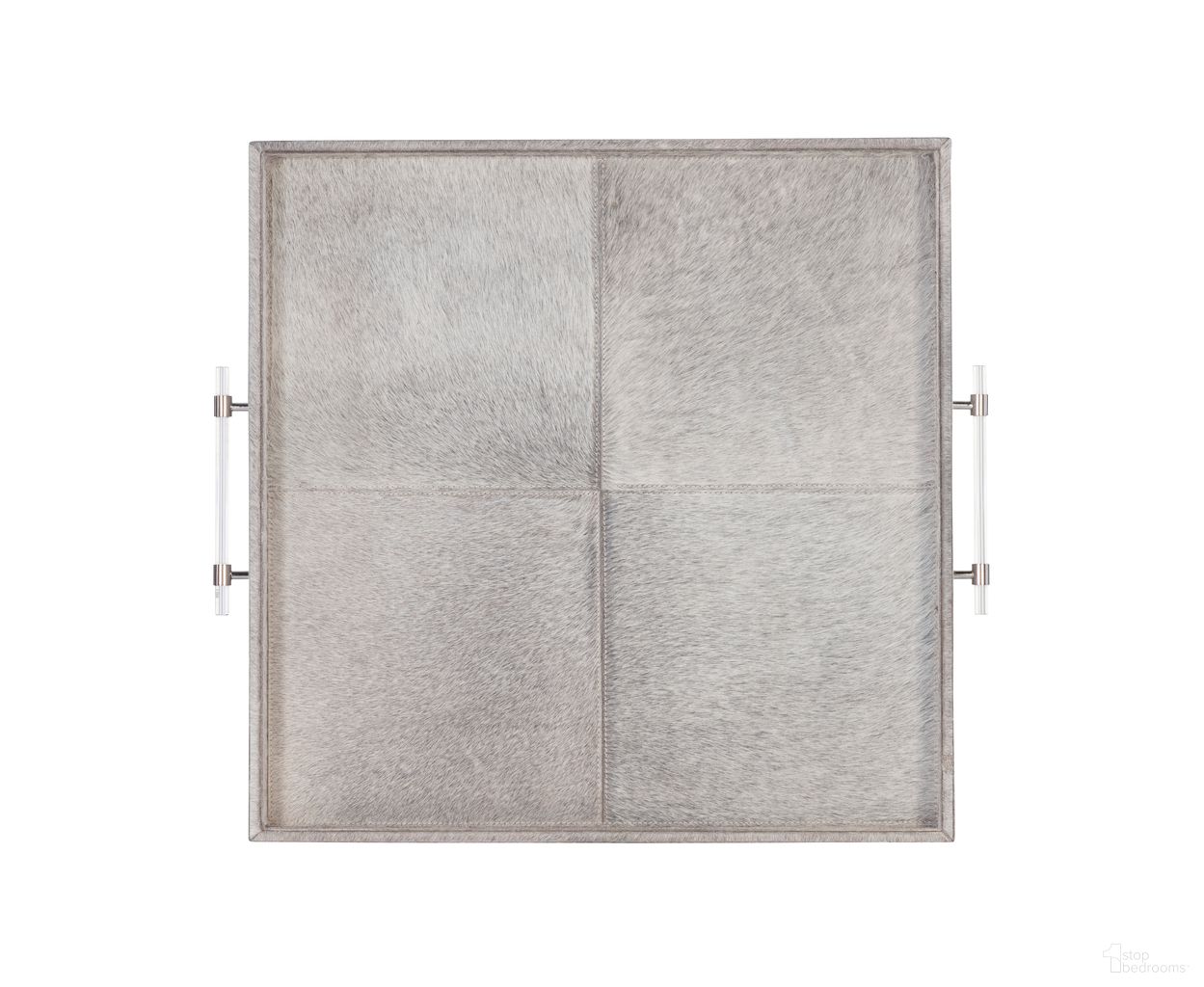 The appearance of Grand Tour Furniture Sterling Large Hair-On-Hide Tray In Gray designed by Century Furniture in the transitional interior design. This gray piece of furniture was selected by 1StopBedrooms from Grand Tour Furniture Collection to add a touch of cosiness and style into your home. Sku: SF6237L. Material: Upholstery.