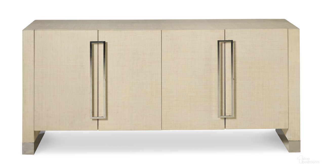The appearance of Grand Tour Furniture Webster Credenza In Beige designed by Century Furniture in the transitional interior design. This beige piece of furniture was selected by 1StopBedrooms from Grand Tour Furniture Collection to add a touch of cosiness and style into your home. Sku: SF6274. Material: Raffia.