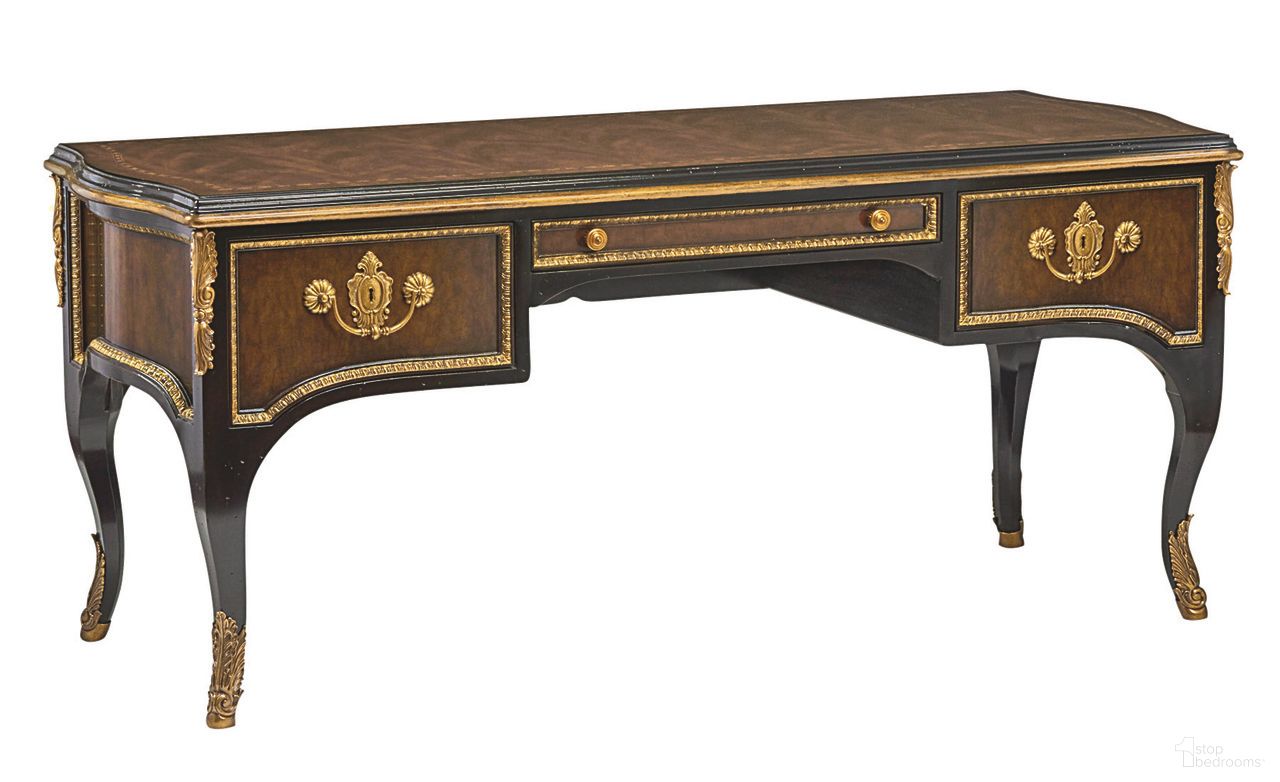 The appearance of Grand Traditions Desk In Brown and Gold designed by Maitland-Smith in the modern / contemporary interior design. This brown/gold piece of furniture was selected by 1StopBedrooms from Maitland Smith Collection to add a touch of cosiness and style into your home. Sku: 88-0107. Material: Mahogany.