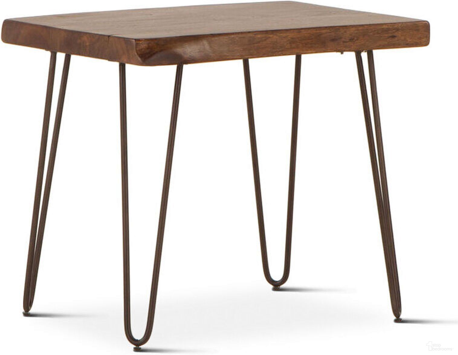 The appearance of Grandby 26 Inch Side Table with Acacia In Walnut designed by Home Trends and Design in the transitional interior design. This walnut piece of furniture  was selected by 1StopBedrooms from Grandby Collection to add a touch of cosiness and style into your home. Sku: ZWGAWN2634. Material: Acacia Wood.