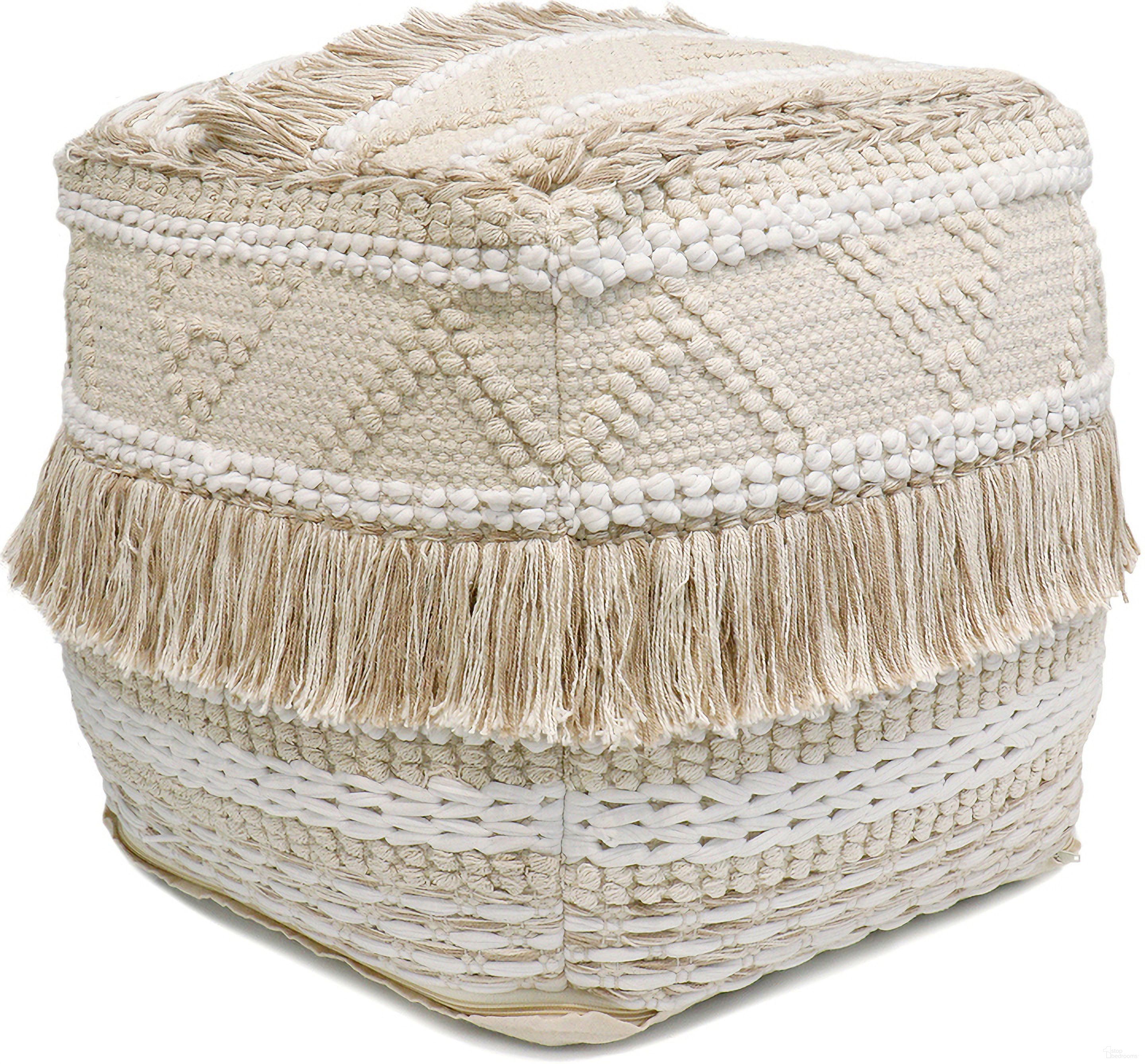 The appearance of Grandcanyon Cotton Braided with Tassel Pouf In Beige designed by Pasargad Home in the modern / contemporary interior design. This beige piece of furniture was selected by 1StopBedrooms from Grand Canyon Collection to add a touch of cosiness and style into your home. Sku: PPF-261-1. Material: Cotton.