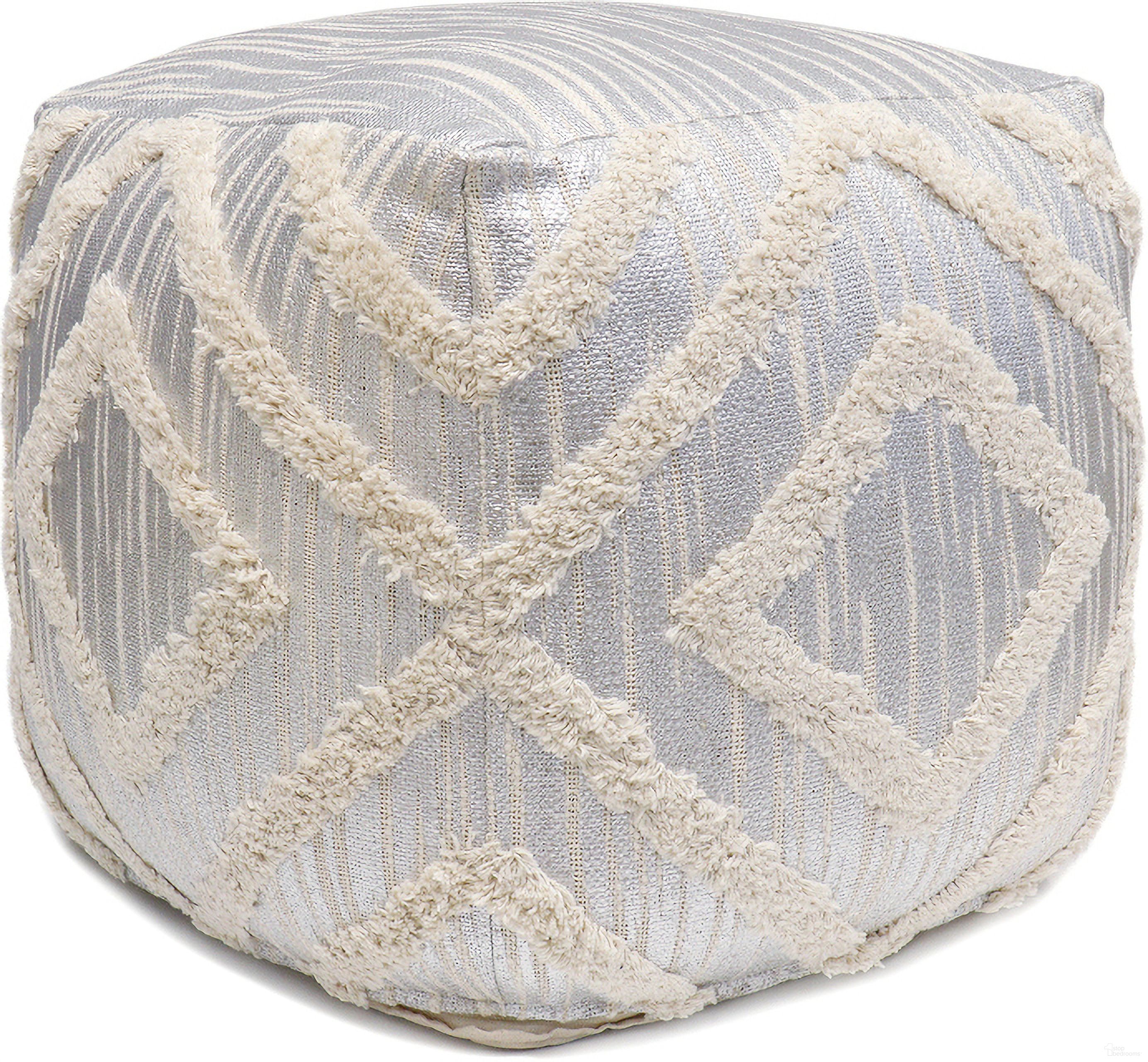 The appearance of Grandcanyon Cotton Shaggy Pouf In Ivory and Silver designed by Pasargad Home in the modern / contemporary interior design. This ivory and silver piece of furniture was selected by 1StopBedrooms from Grand Canyon Collection to add a touch of cosiness and style into your home. Sku: PPF-064-1SIL. Material: Cotton.