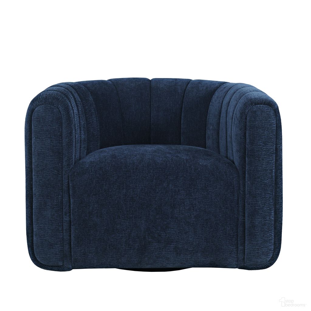 The appearance of Grande Barrel Swivel Upolstered Tufted Accent Chair In Navy and Blue designed by Jofran in the modern / contemporary interior design. This navy and blue piece of furniture was selected by 1StopBedrooms from Grande Collection to add a touch of cosiness and style into your home. Sku: GRANDE-SW-NAVY. Material: Upholstery.
