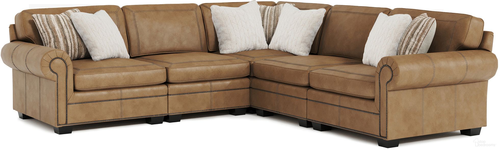 The appearance of Grandview Leather Sectional designed by Bernhardt in the modern / contemporary interior design. This tobacco distressed leather piece of furniture was selected by 1StopBedrooms from Grandview Collection to add a touch of cosiness and style into your home. Sku: 7230LMO;7230LMO;7232LMO;7235LMO;7236LMO. Material: Leather. Layout: L-Shape. Upholstery Material: Leather.