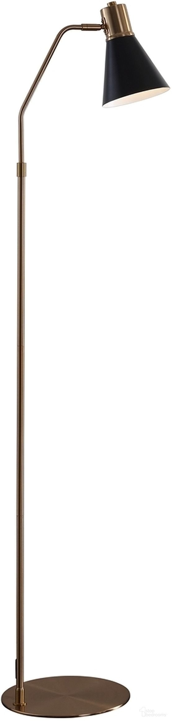 The appearance of Grania Black and Brass Gold Floor Lamp designed by Safavieh in the modern / contemporary interior design. This black piece of furniture was selected by 1StopBedrooms from Safavieh FLL Collection to add a touch of cosiness and style into your home. Sku: FLL4042A. Material: Brass.