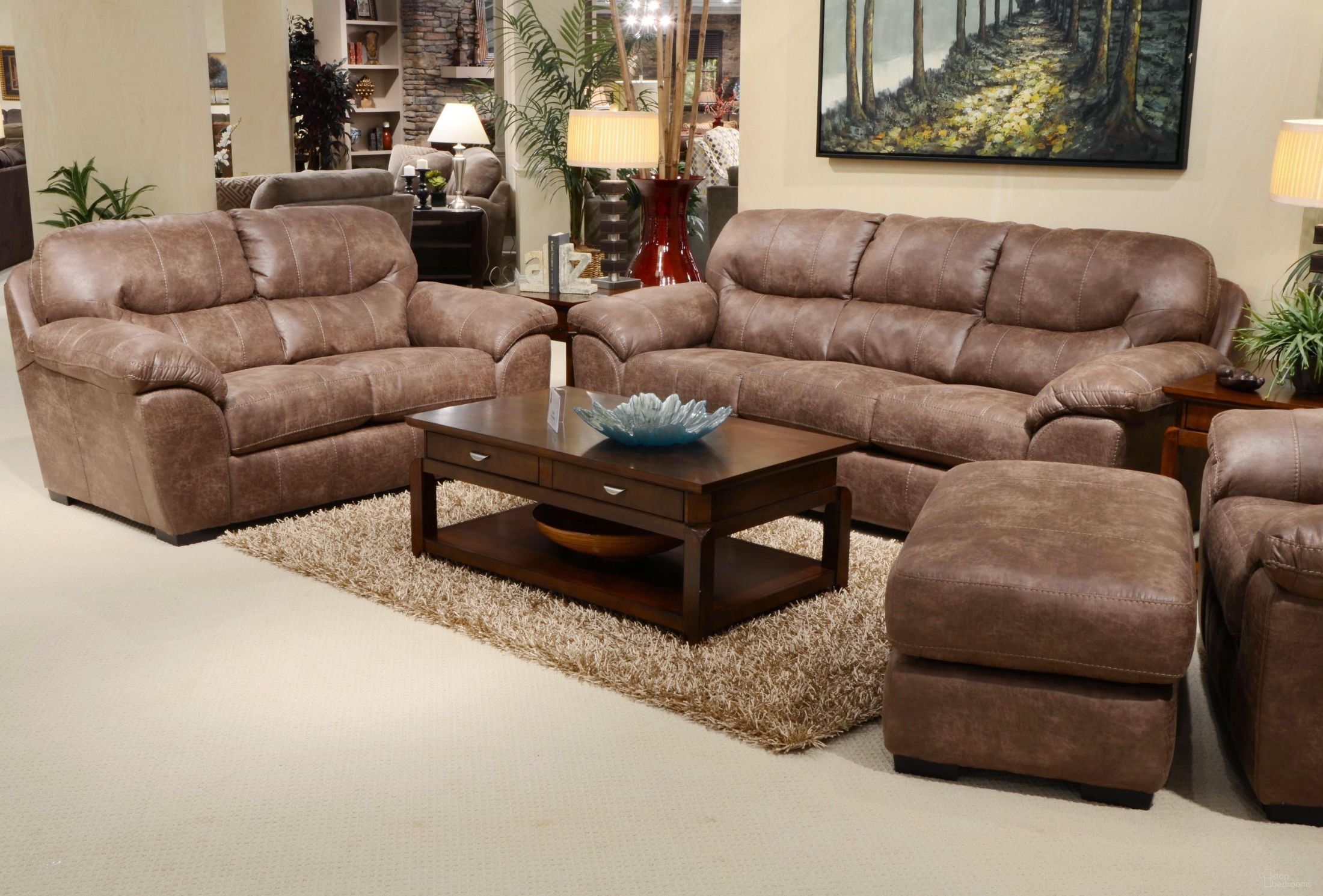 The appearance of Grant Silt Living Room Set designed by Jackson in the modern / contemporary interior design. This silt piece of furniture  was selected by 1StopBedrooms from Grant Collection to add a touch of cosiness and style into your home. Sku: 445303122749302749;445302122749302749. Material: Bonded Leather.