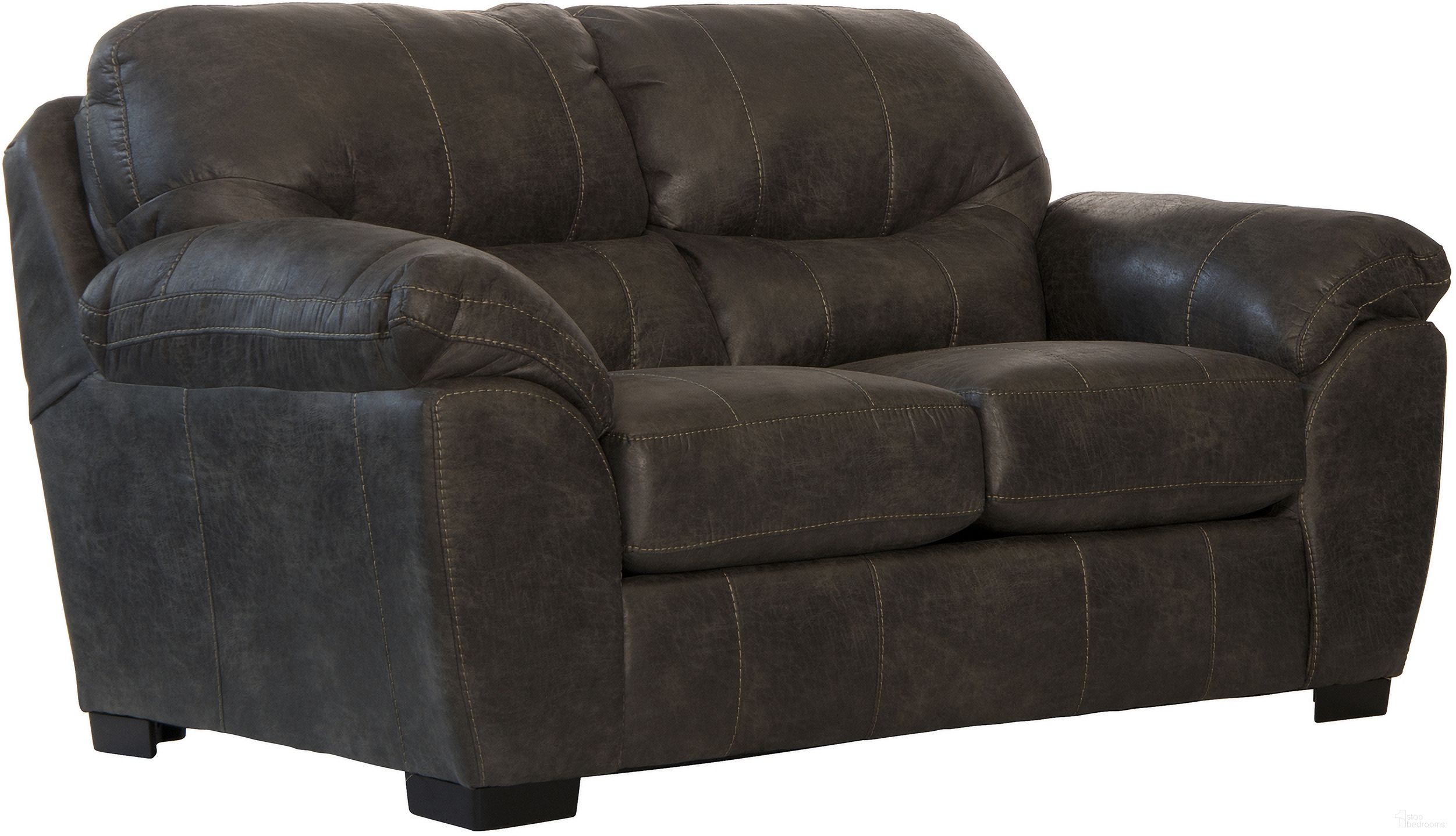 The appearance of Grant Steel Loveseat designed by Jackson in the modern / contemporary interior design. This brown piece of furniture  was selected by 1StopBedrooms from Grant Collection to add a touch of cosiness and style into your home. Sku: 445302122728302728. Material: Bonded Leather.